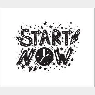 Start Now Motivation Posters and Art